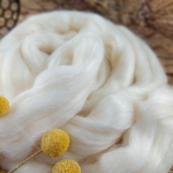 NATUR prírodný česanec merino a hodváb | Woolento