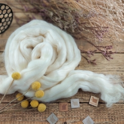 NATUR prírodný česanec merino a hodváb | Woolento