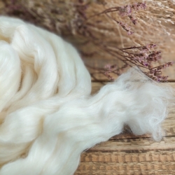 NATUR prírodný česanec merino a hodváb | Woolento