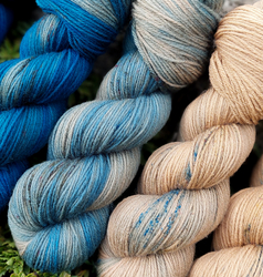 MODRÝ FADE SET, ručne farbená merino priadza | Woolento