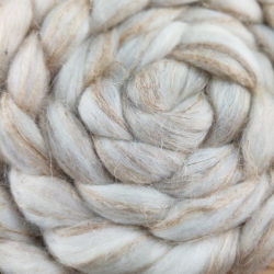 PRÍRODNÁ česanec merino vlna a ľan | Woolento