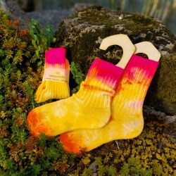 Tie-dye wool socks #04 | Woolento