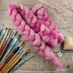 STARORUŽOVÁ ručne farbená lokálna merino vlna | Woolento