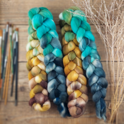 OKROVÁ/ TYRKYSOVÁ/ ČIERNA česanec merino fine | Woolento  
