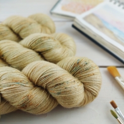 PERLE - silk and merino, fingering hand knitting yarn, Woolento