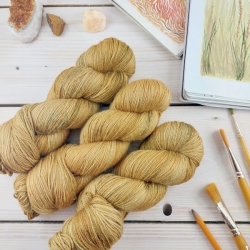 PETRONELLE silk and merino wool, fingering hand  dyed knitting yarn Woolento