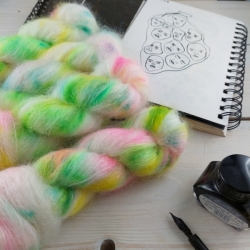 ROXANE - super kid mohair and silk, hand dyed, Woolento