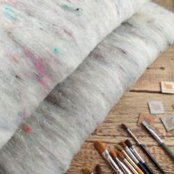 Recy handmade česanec Woolento na pradenie plstenie slovenské merino s recyklovanou priadzou