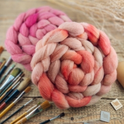 LOSOSOVÝ MIX ručne farbená lokálna merino vlna | Woolento 