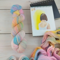 UNA  gradient set hand dyed knitting yarn Woolento