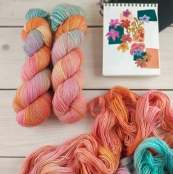 UNA  gradient set hand dyed knitting yarn Woolento