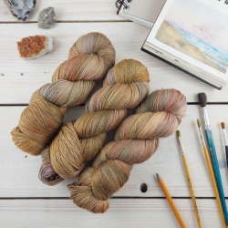 SIMONNE - silk and merino, fingering hand knitting yarn, Woolento