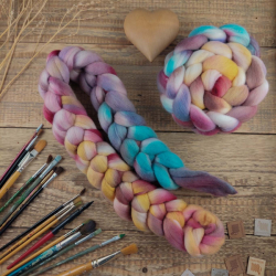 LILA/ ŽLTÁ/ TYRKYS merino fine, ručne farbené | Woolento 
