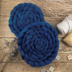 SKY BLUE hand dyed wool roving | Woolento  - kopie