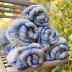 Art Batt No.28, wool & recy sari silk | Woolento - kopie