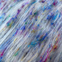 Art Batt No.28, wool & recy sari silk | Woolento - kopie