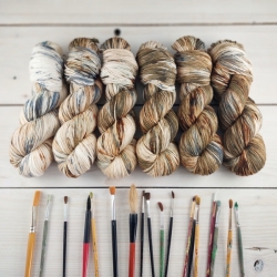 VINCENT set pletacích priadzí merino  ručne farbené Woolento