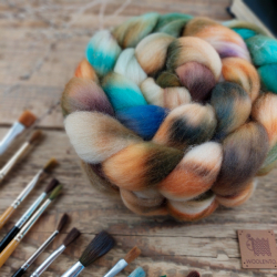 OKROVÁ/ HNEDÁ/ TYRKYSOVÁ česanec merino fine | Woolento