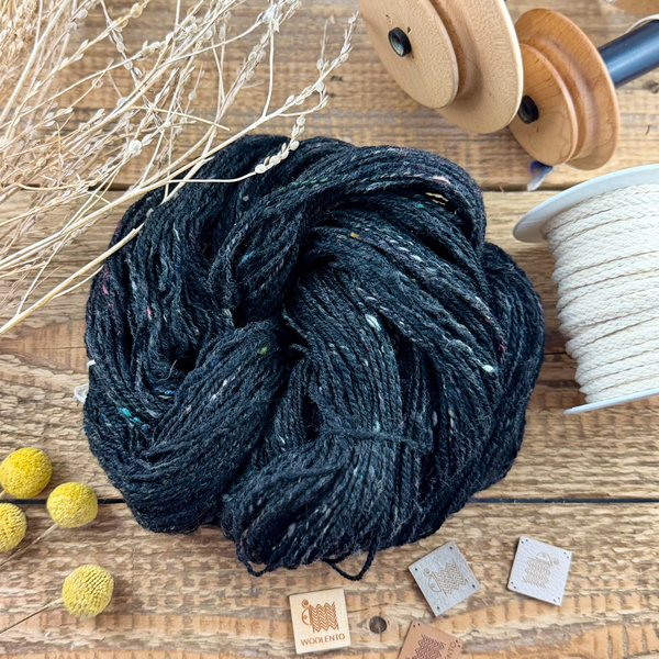 Hand-spun yarn, merino, alpca, recy-yarns #32 | Woolento