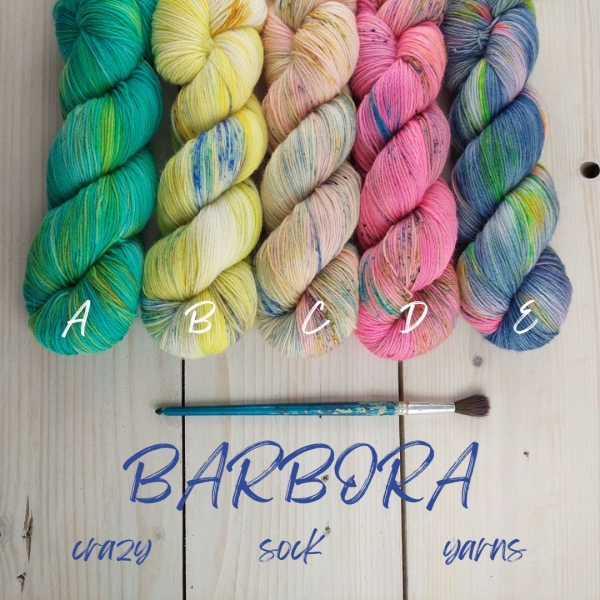 Ponožková pletacia priadza ručne farbená Woolento - Barbora