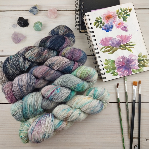 BERENIKA - fine merino fingering, Woolento, hand dyed knitting yarn