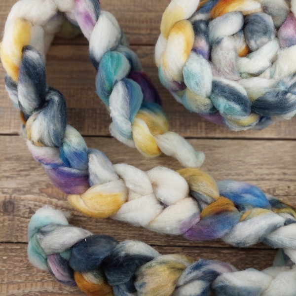 merino wool roving carded hand spinning felting , Woolento handmade pastel