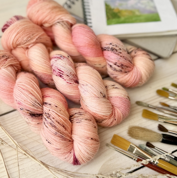 HAPPY APRICOT Fine Sock | Woolento
