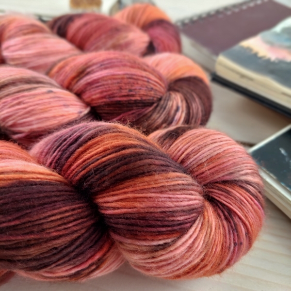 KATRIN- hand dyed wool yarn, fine merino fingering, Woolento