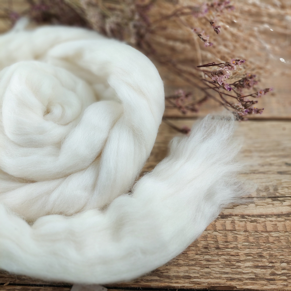 POLWARTH NATUR fine wool combed top