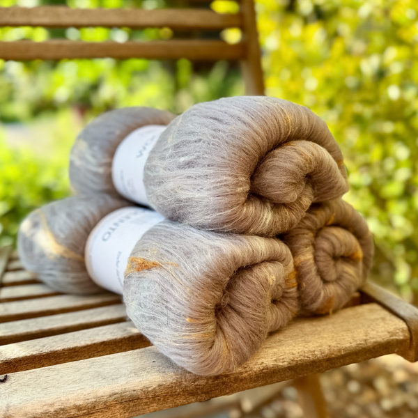 Art Batt No.26, merino wool, angora & silk | Woolento 