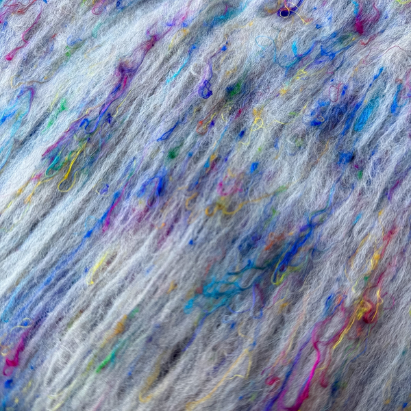 Art Batt No.28, wool & recy sari silk | Woolento - kopie